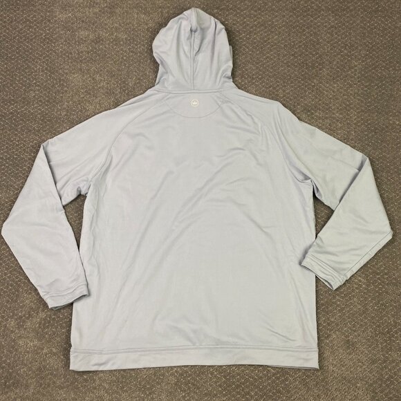 Peter Millar Performance Hoodie Men's XL Gray golf Athletic Athleisure Stretch - Picture 4 of 9